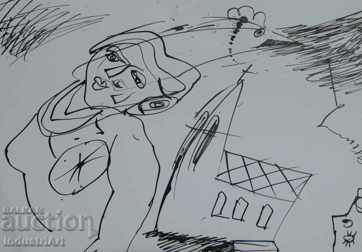 Livrarea Compoziție figurativă abstractă 1991