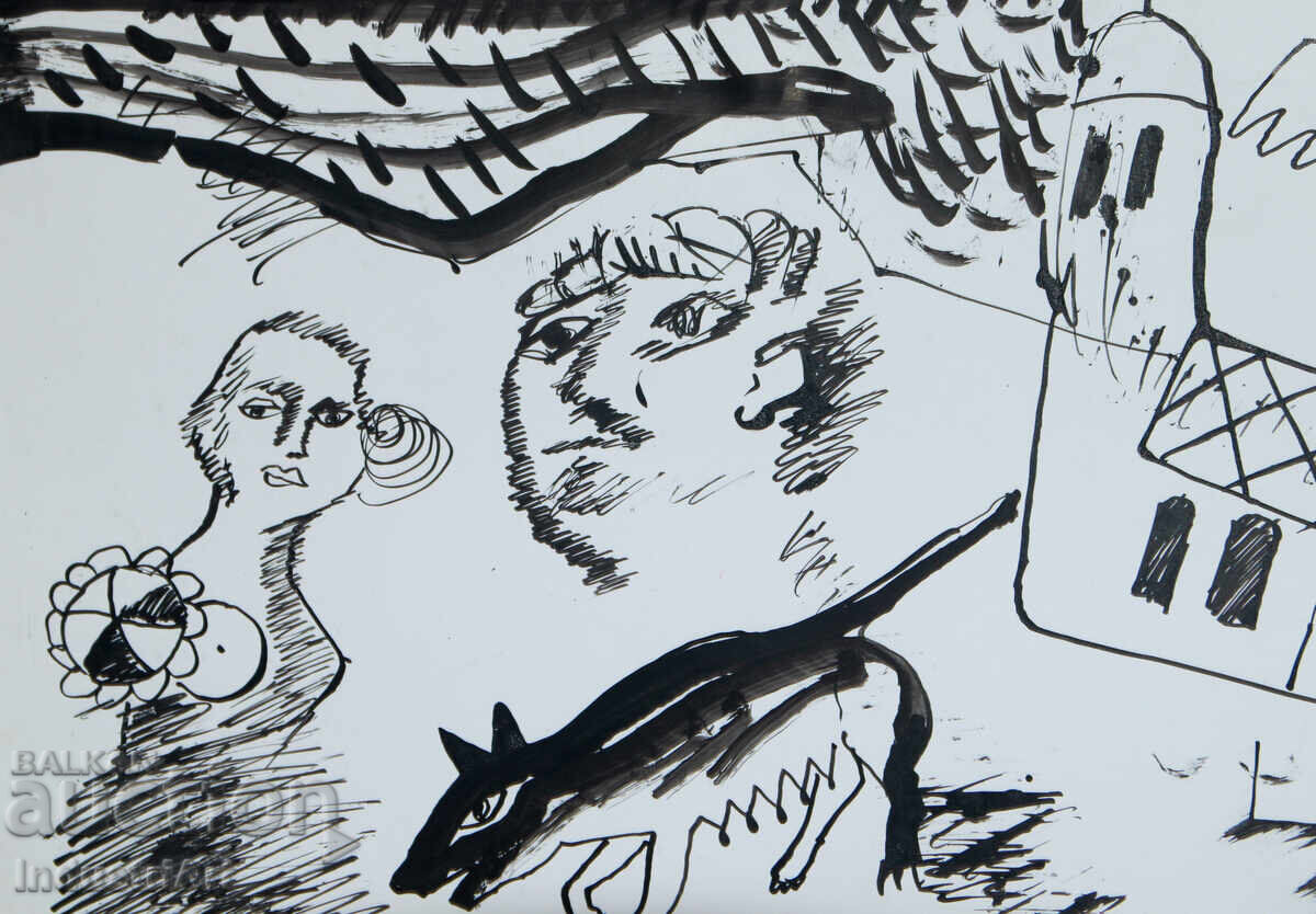 Доставка на Абстрактна композиция пейзаж 1991г. Доставка на Абстрактна композиция пейзаж 1991г.