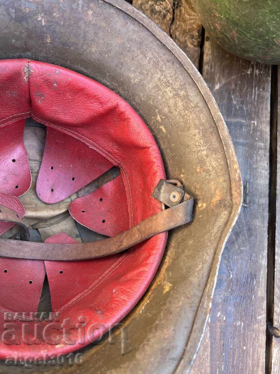 RARE WWII Bulgarian -BG CAMO HELMET M36 Rolled Edge - 5