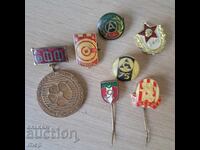 Λοτ από κονκάρδες και μετάλλια Ποδοσφαίρου ΒΦΦ ΤΣΣΚΑ Σλάβια και άλλα