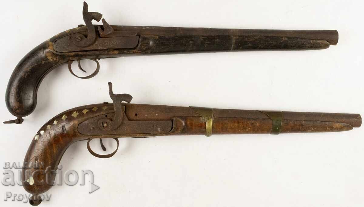 Two large pistols from the period 1850-1854
