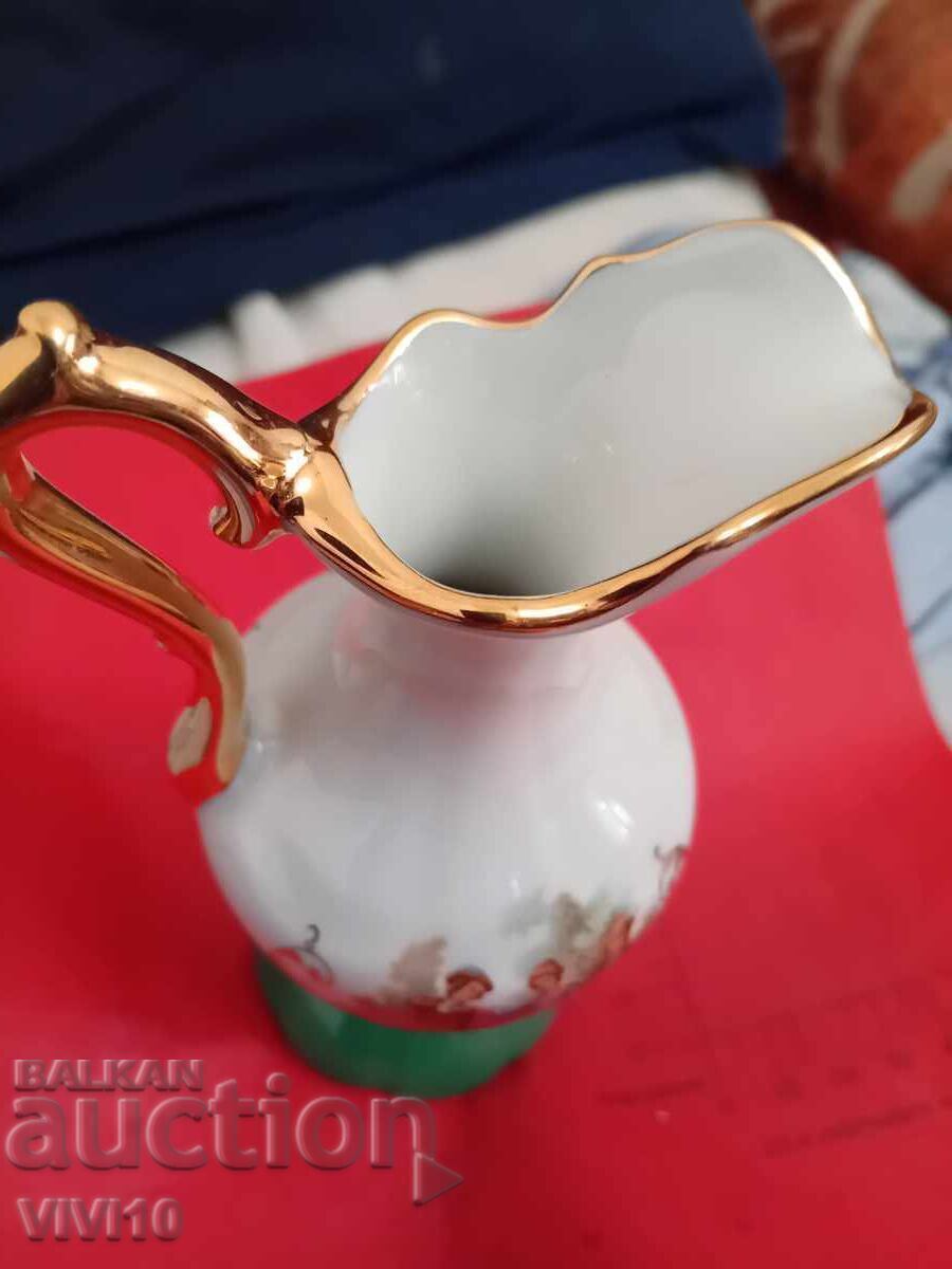 Caniță veche din porțelan, Limoges 12cm