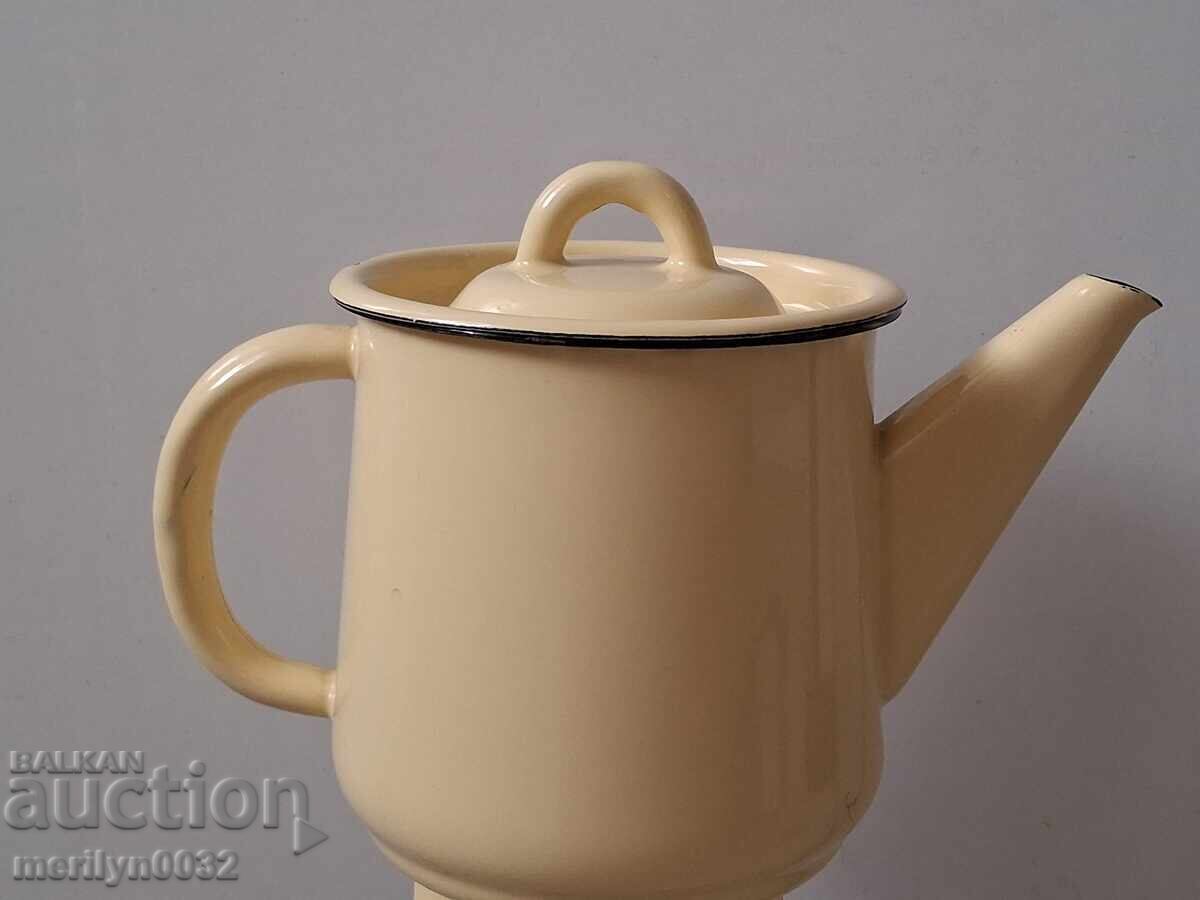 Δημοπρασία Εμαγιέ ρωσικό τσαγιέρα, σκεύος με σμάλτο Δημοπρασία Εμαγιέ ρωσικό τσαγιέρα, σκεύος με σμάλτο