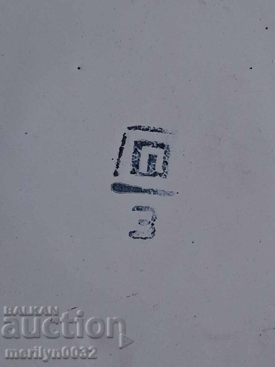 Παλιό σμάλτο κουτί τροφίμων, εμαγιέ πιάτο, κανάτα - 6