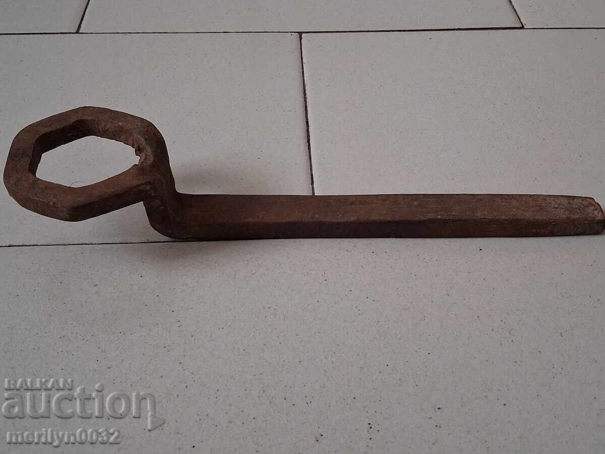 Old forged key from a blacksmith's workshop for a cart with price 29.00 BGN | € 14.83 Old forged key from a blacksmith's workshop for a cart with price 29.00 BGN | € 14.83