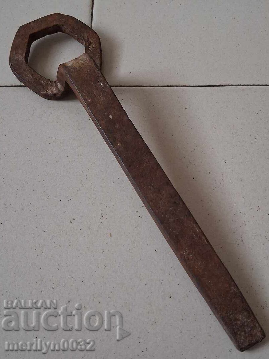 Delivery of Old forged key from a blacksmith's workshop for a cart Delivery of Old forged key from a blacksmith's workshop for a cart