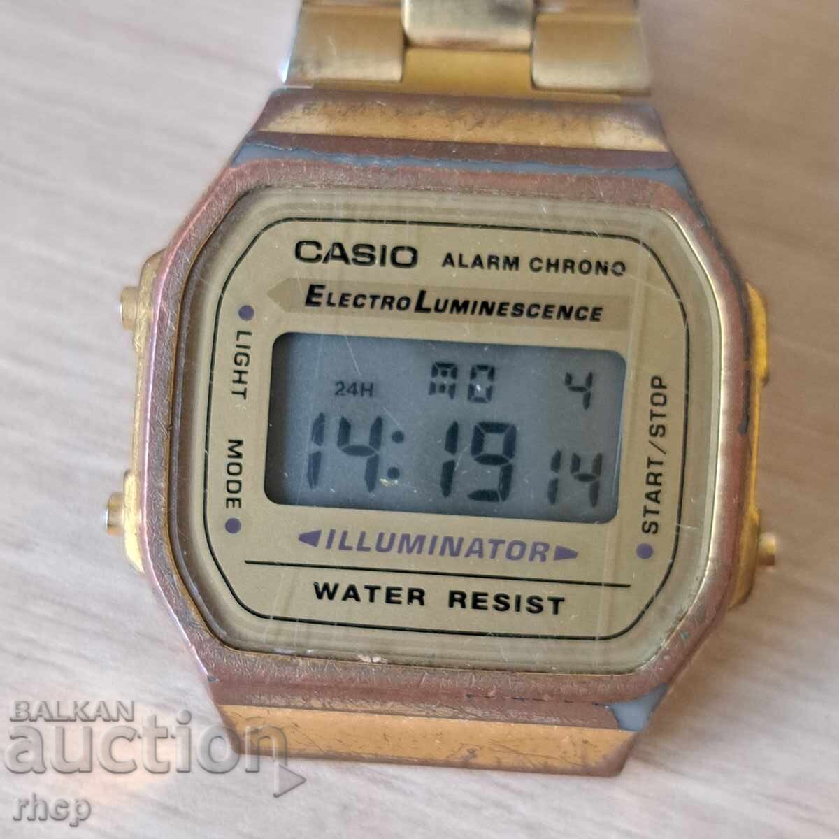 CASIO παλιό ηλεκτρονικό ρολόι λειτουργεί