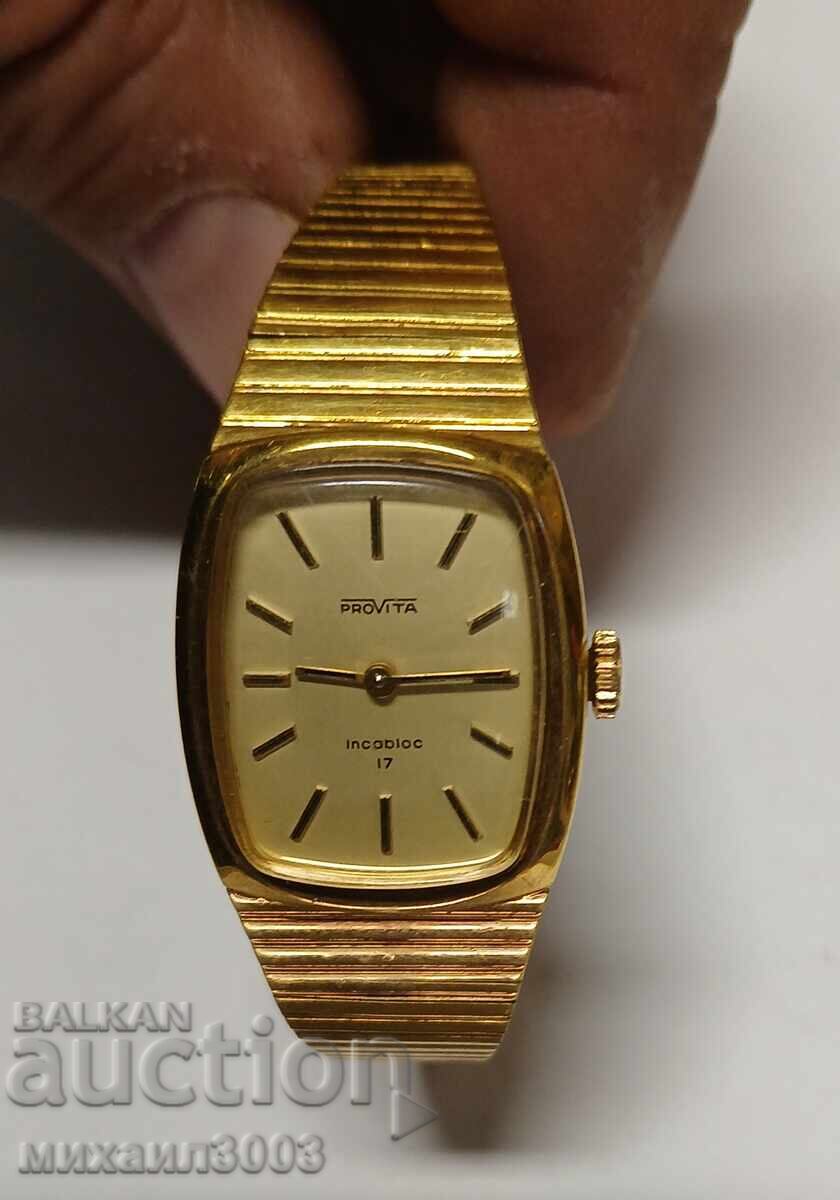 ПОЗЛАТЕН ШВЕЙЦАРСКИ МЕХАНИЧЕН ДАМСКИ ЧАСОВНИК PROVITA ПОЗЛАТЕН ШВЕЙЦАРСКИ МЕХАНИЧЕН ДАМСКИ ЧАСОВНИК PROVITA