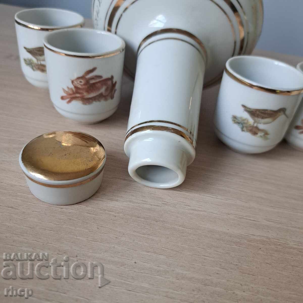 Isida porcelain set for rakia, hunting motifs - 5 Isida porcelain set for rakia, hunting motifs - 5