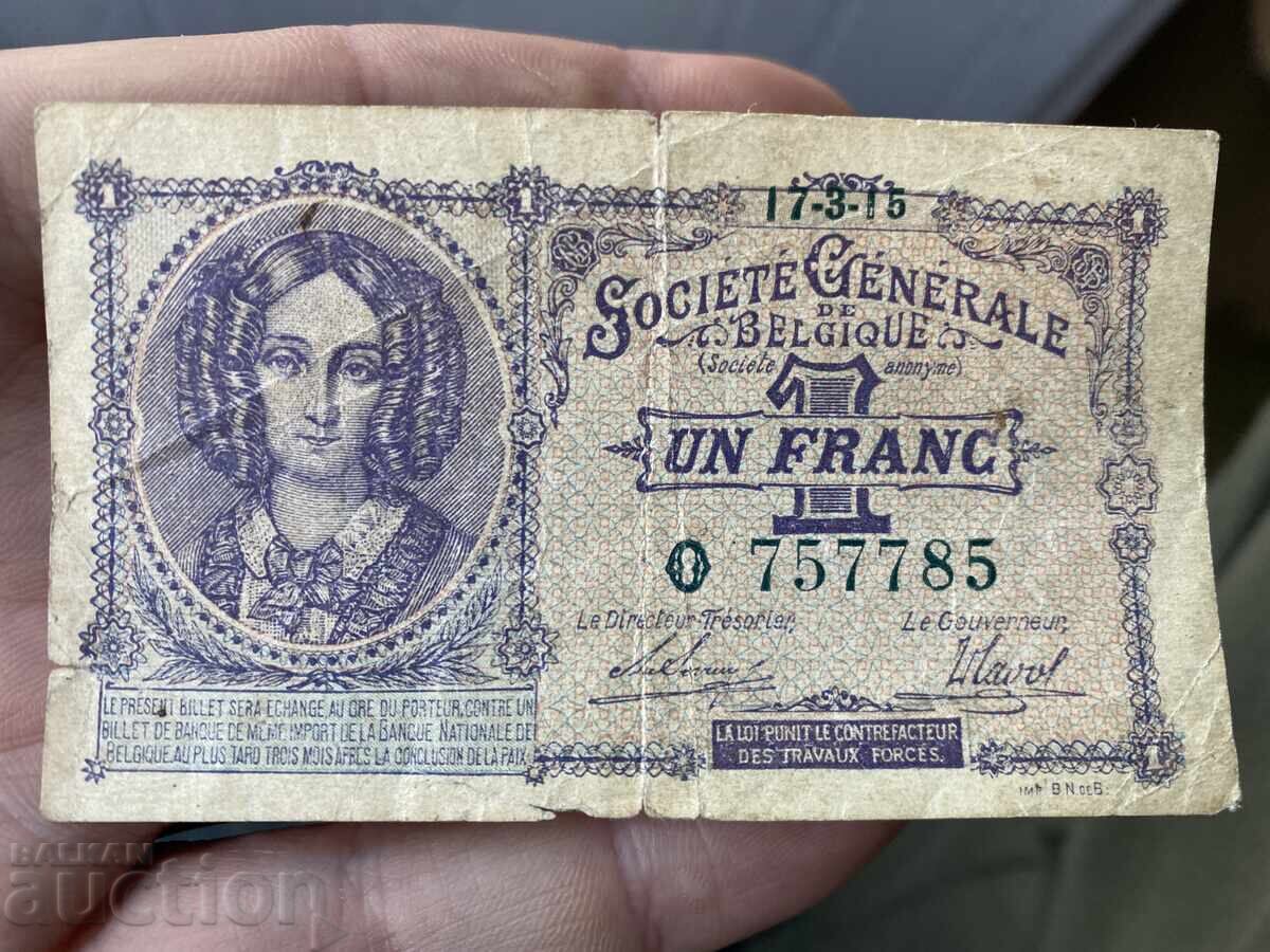 Belgia 1 franc 1915