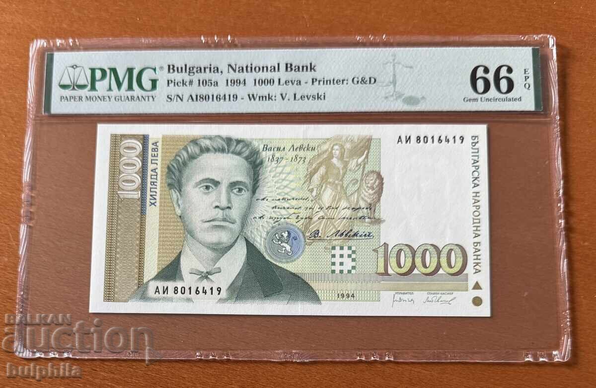 1000 BGN 1994. PMG 66 EPQ.