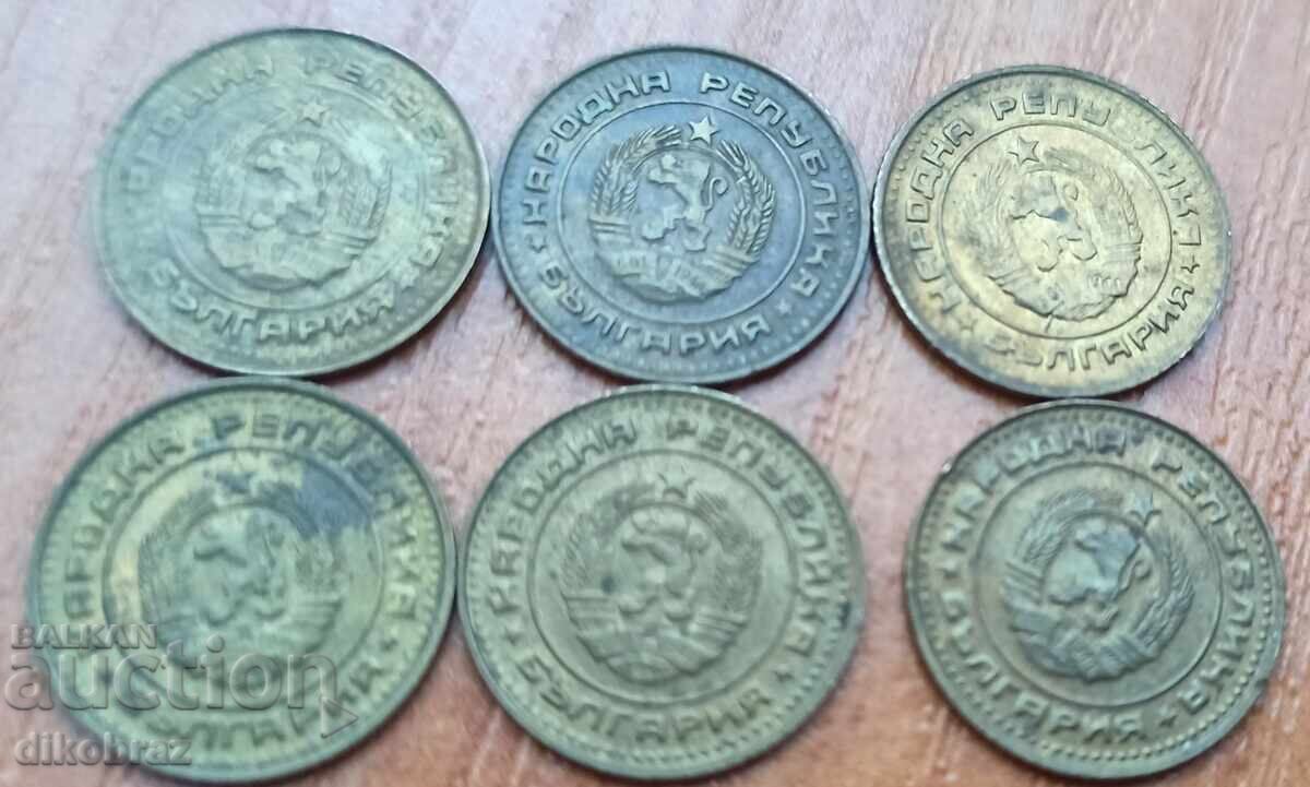 Аукцион 1989 - 1 стотинка България / 6 броя х 16 ст/брой Аукцион 1989 - 1 стотинка България / 6 броя х 16 ст/брой