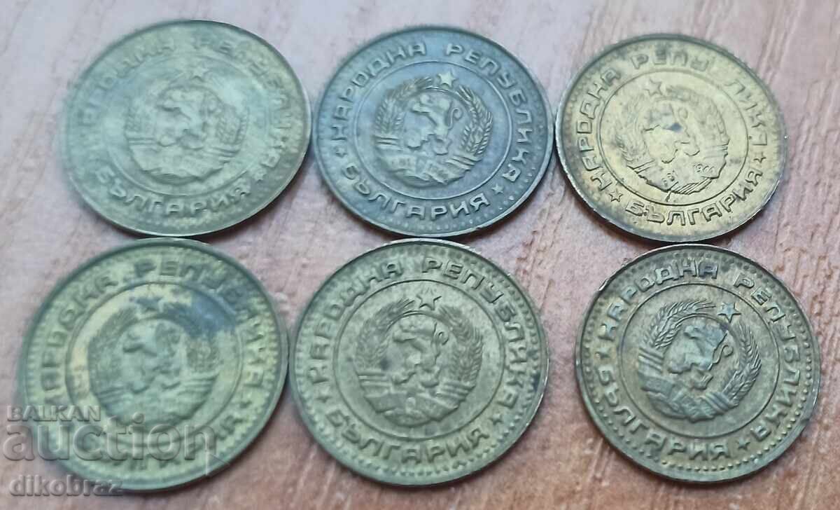 1989 - 1 стотинка България / 6 броя х 16 ст/брой - 5 1989 - 1 стотинка България / 6 броя х 16 ст/брой - 5