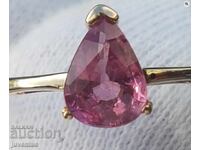 INE DE AUR CU SAFIR PADPARADSCHA (MADAGASCAR) CERTIFICAT