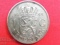 1 гулден 1955 Нидерландия сребро