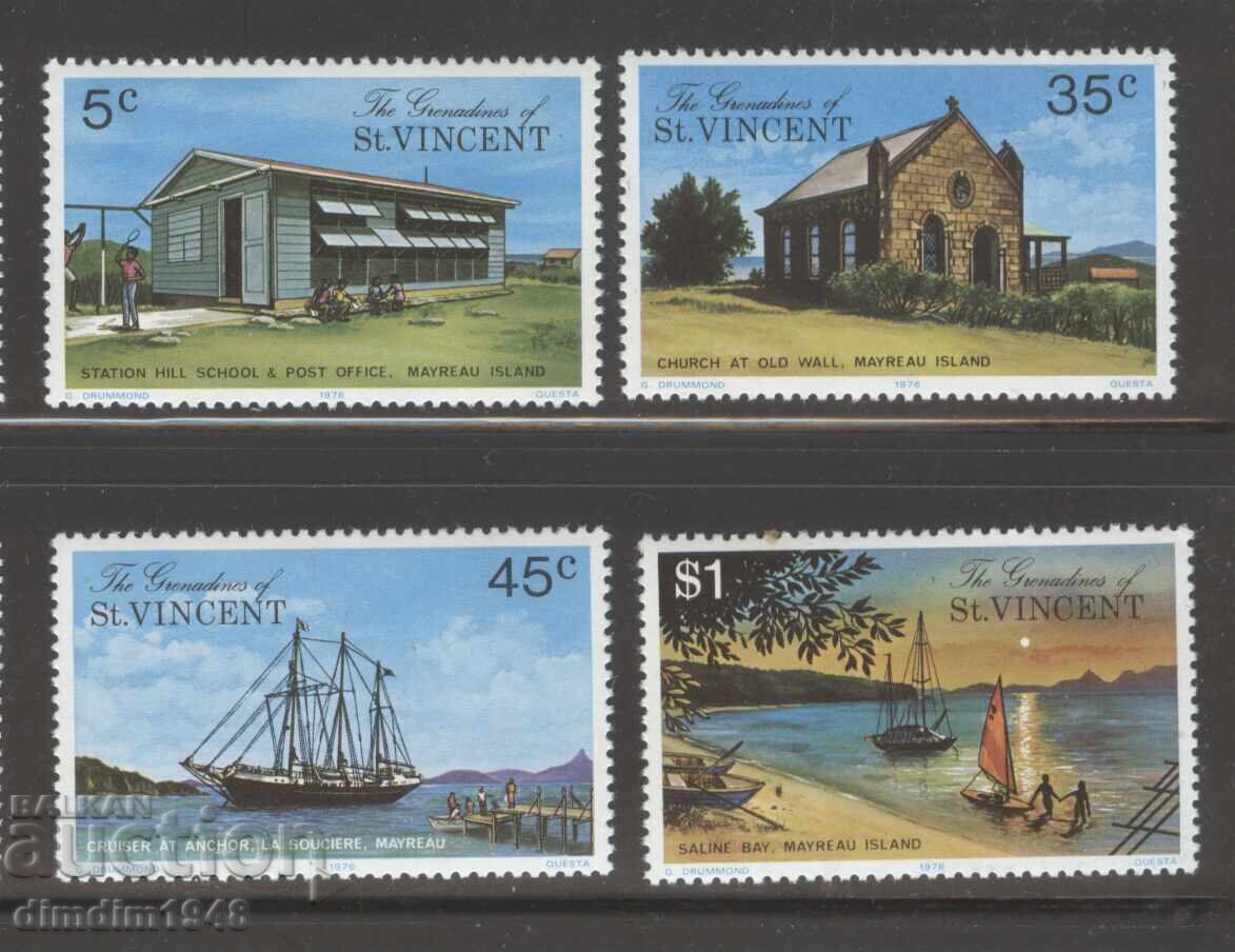Сейнт Винсент 1976г. - Кораби ,чиста пълна серия