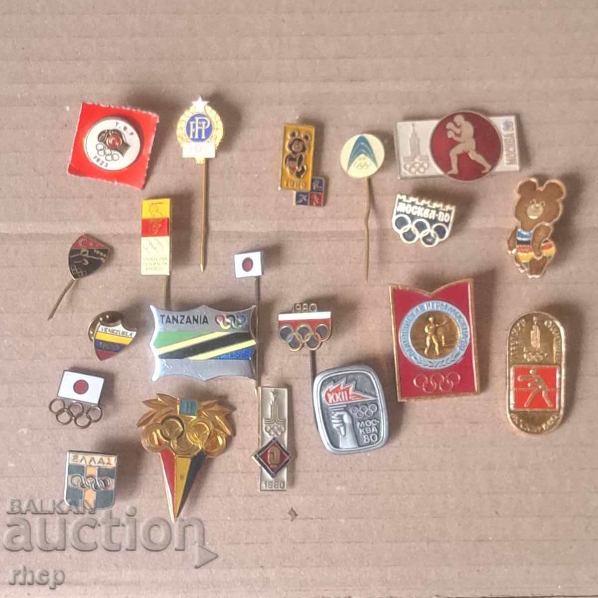 Lot de insigne olimpice