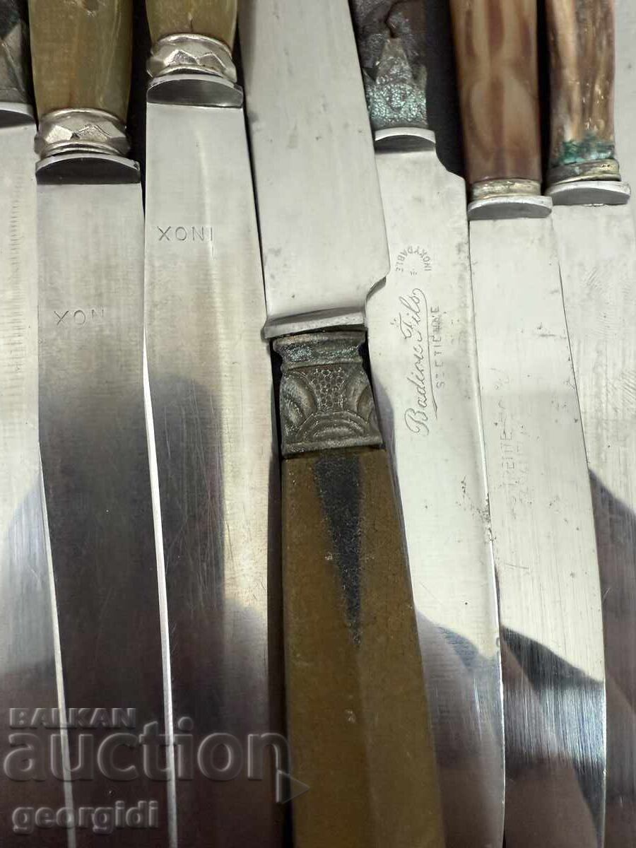 Large lot of 0.01lv. KNIVES and dessert utensils - 5 Large lot of 0.01lv. KNIVES and dessert utensils - 5