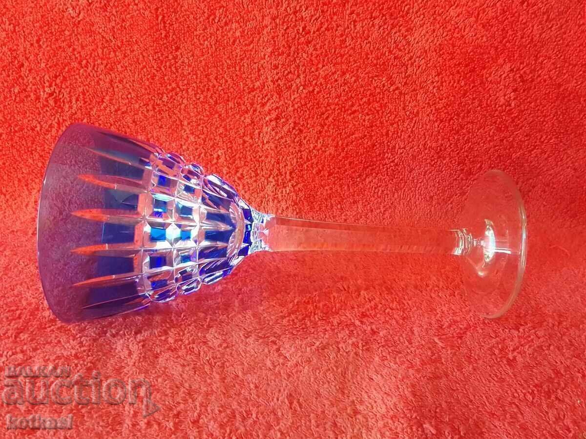 Sticlă de cristal masiv colorată veche Germania - 6