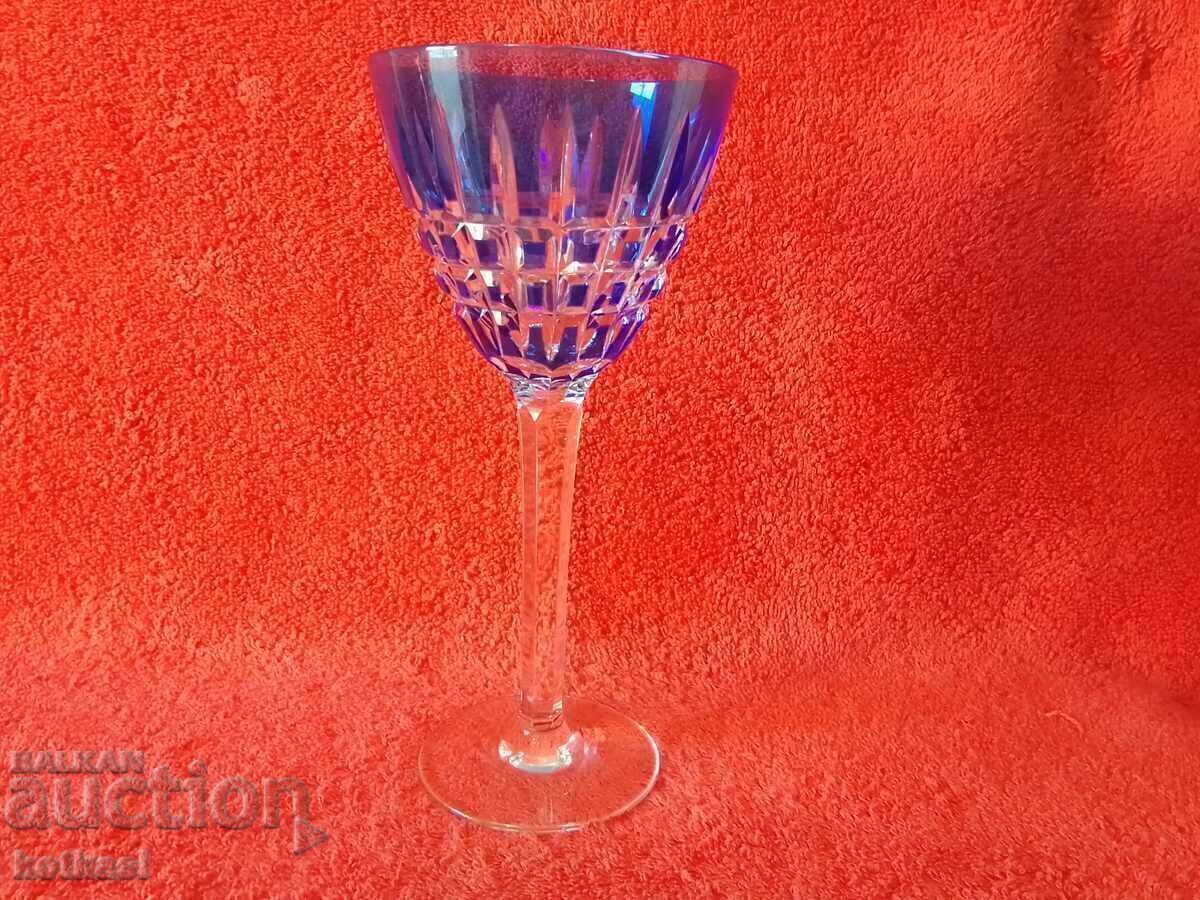 Sticlă de cristal masiv colorată veche Germania