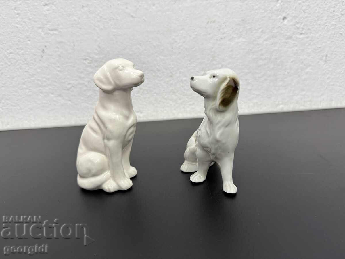 LOT porcelain dog figures / dog - 5 LOT porcelain dog figures / dog - 5