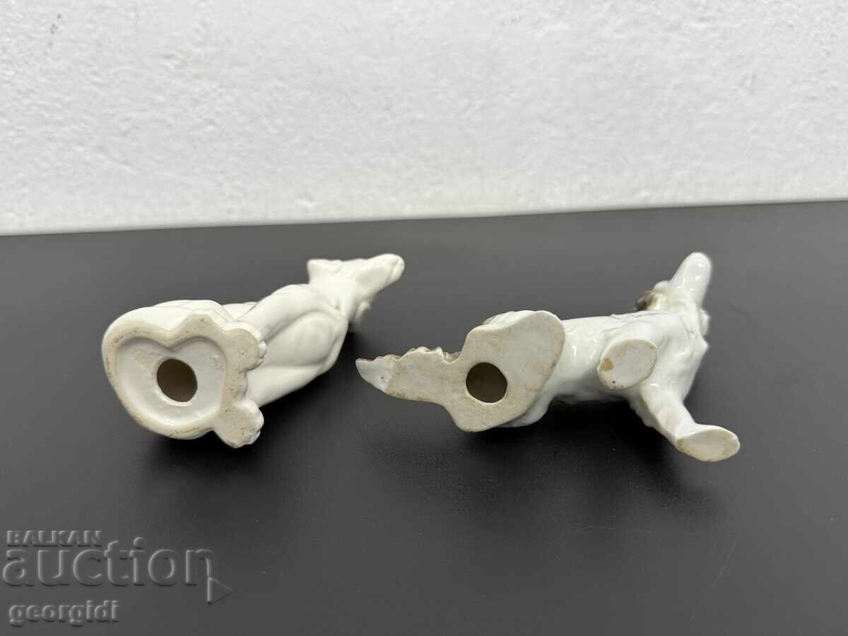 LOT porcelain dog figures / dog - 7 LOT porcelain dog figures / dog - 7