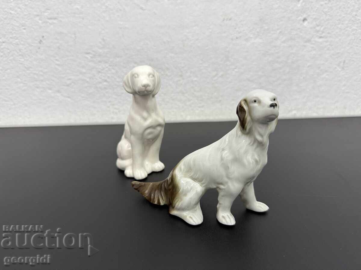 LOT porcelain dog figures / dog LOT porcelain dog figures / dog