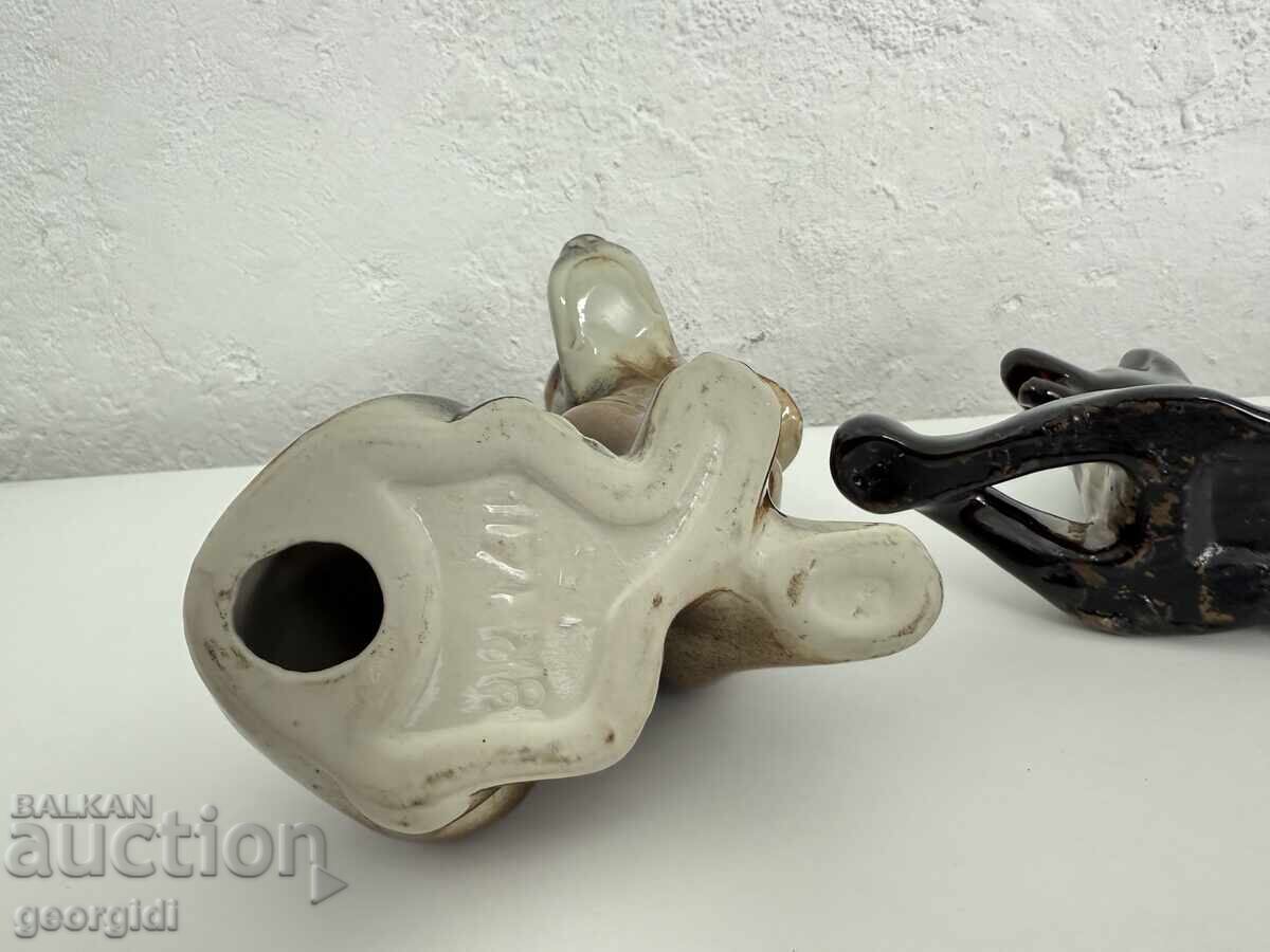 LOT of old German ceramic dogs - 5 LOT of old German ceramic dogs - 5