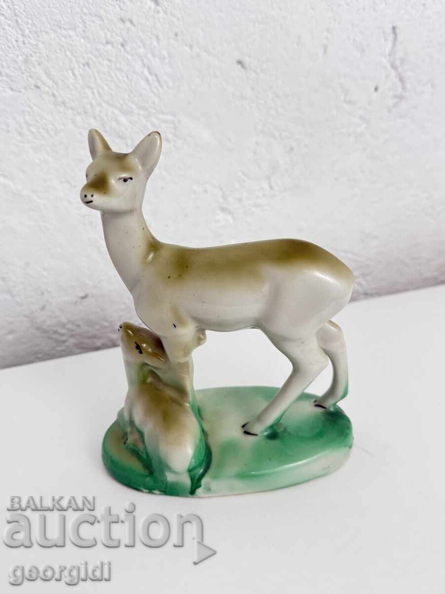 Auction Bulgarian porcelain figure of Isis / deer Auction Bulgarian porcelain figure of Isis / deer