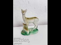Bulgarian porcelain figure of Isis / deer