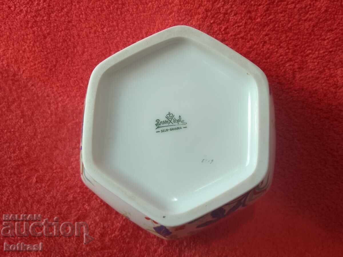 Παλιά πορσελάνινη εξαγωνική Βάζο Γλάστρα Rosenthal Hexagon - 6