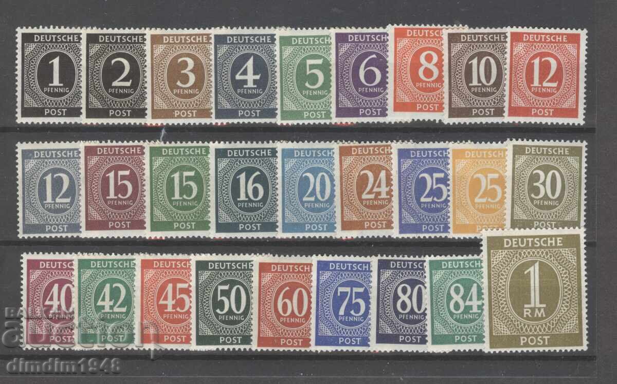 Germany 1946 - Complete series, mint (unused)