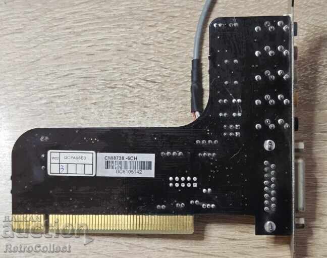 Λειτουργική κάρτα ήχου C-Media CMI8738 6-Ch LX PCI 5.1 κανάλι με τιμή 12.00 BGN | € 6.14