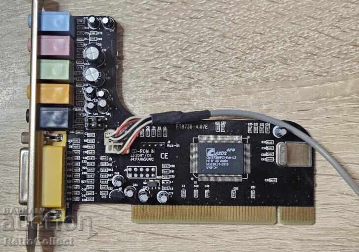 Λειτουργική κάρτα ήχου C-Media CMI8738 6-Ch LX PCI 5.1 κανάλι