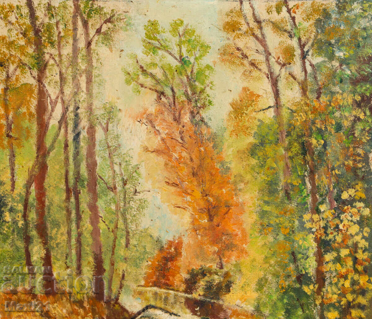 Delivery of Oil painting autumn landscape