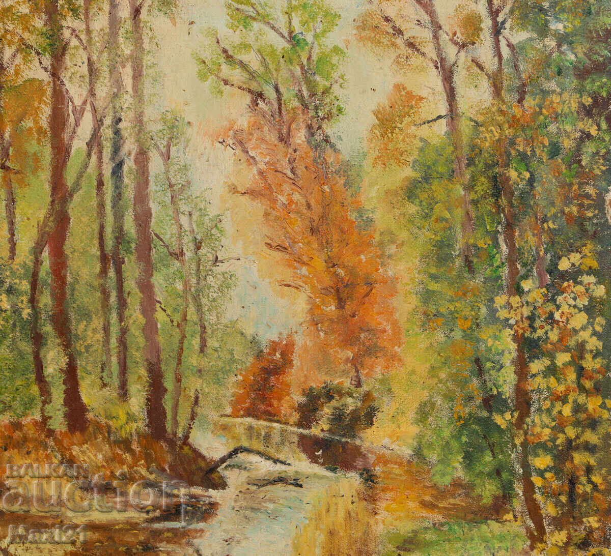 Oil painting autumn landscape - 5