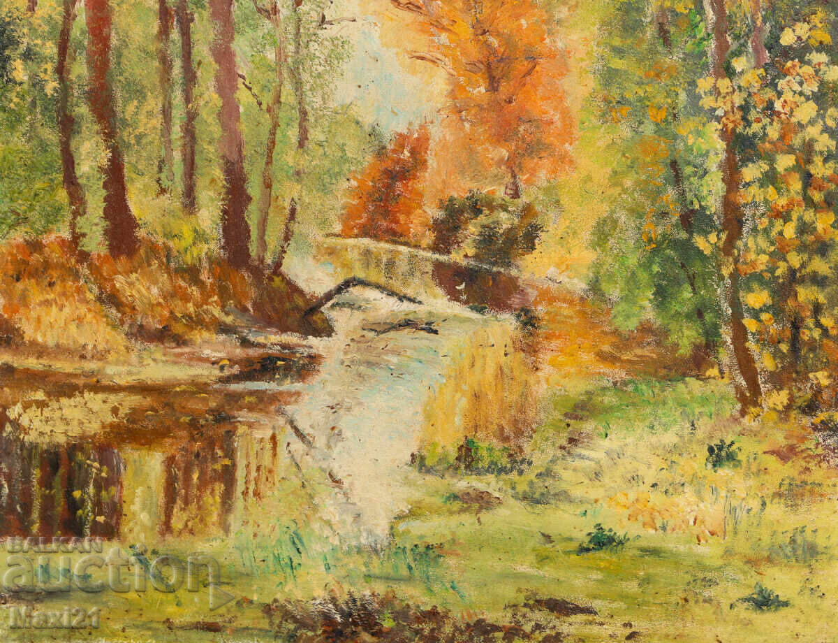 Oil painting autumn landscape - 6