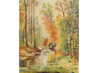 Pictură în ulei peisaj de toamnă