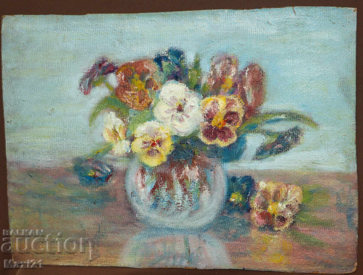 Νεκρή φύση παλιά ελαιογραφία με τιμή 200.00 BGN | € 102.26