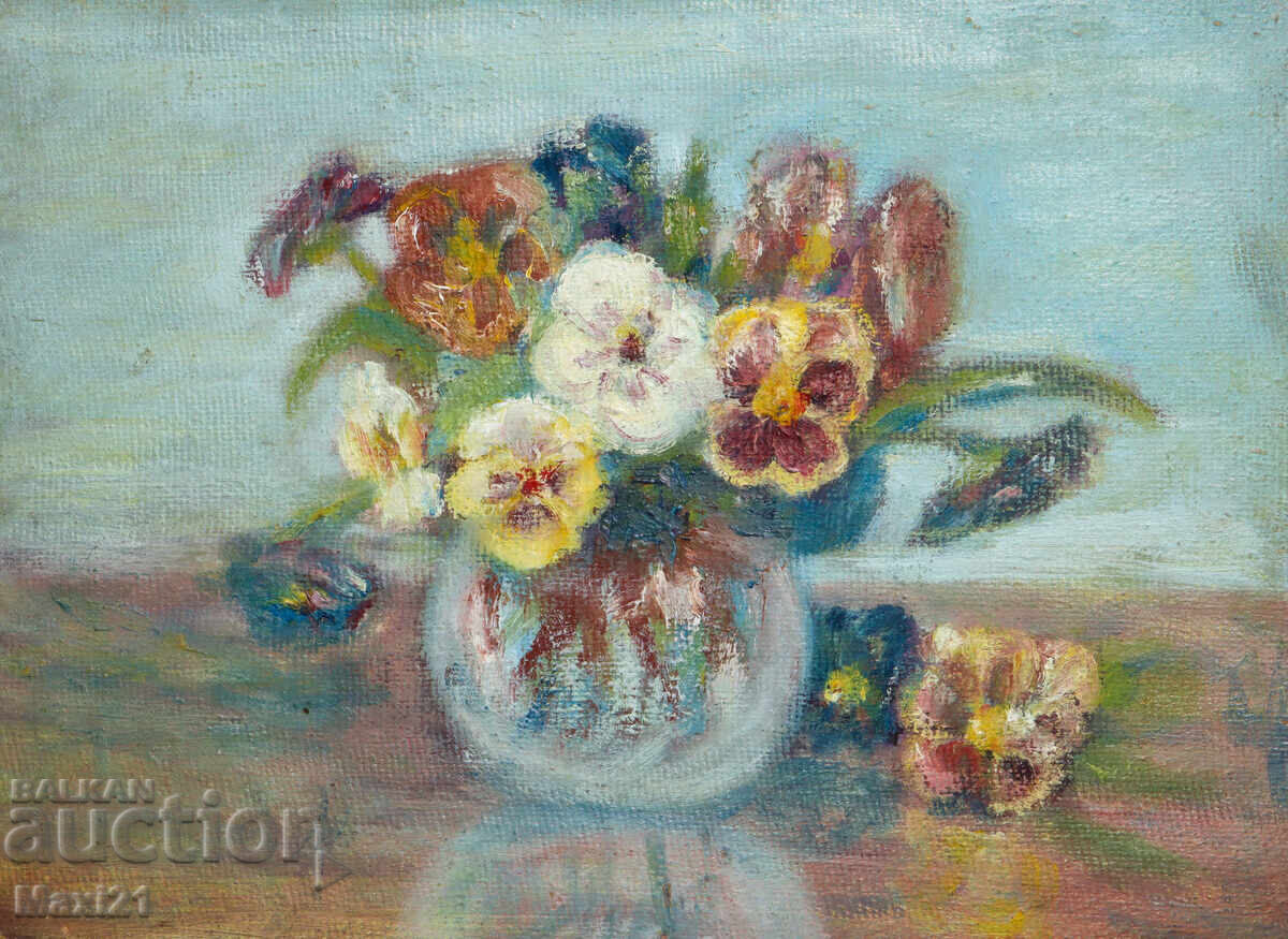 Νεκρή φύση παλιά ελαιογραφία