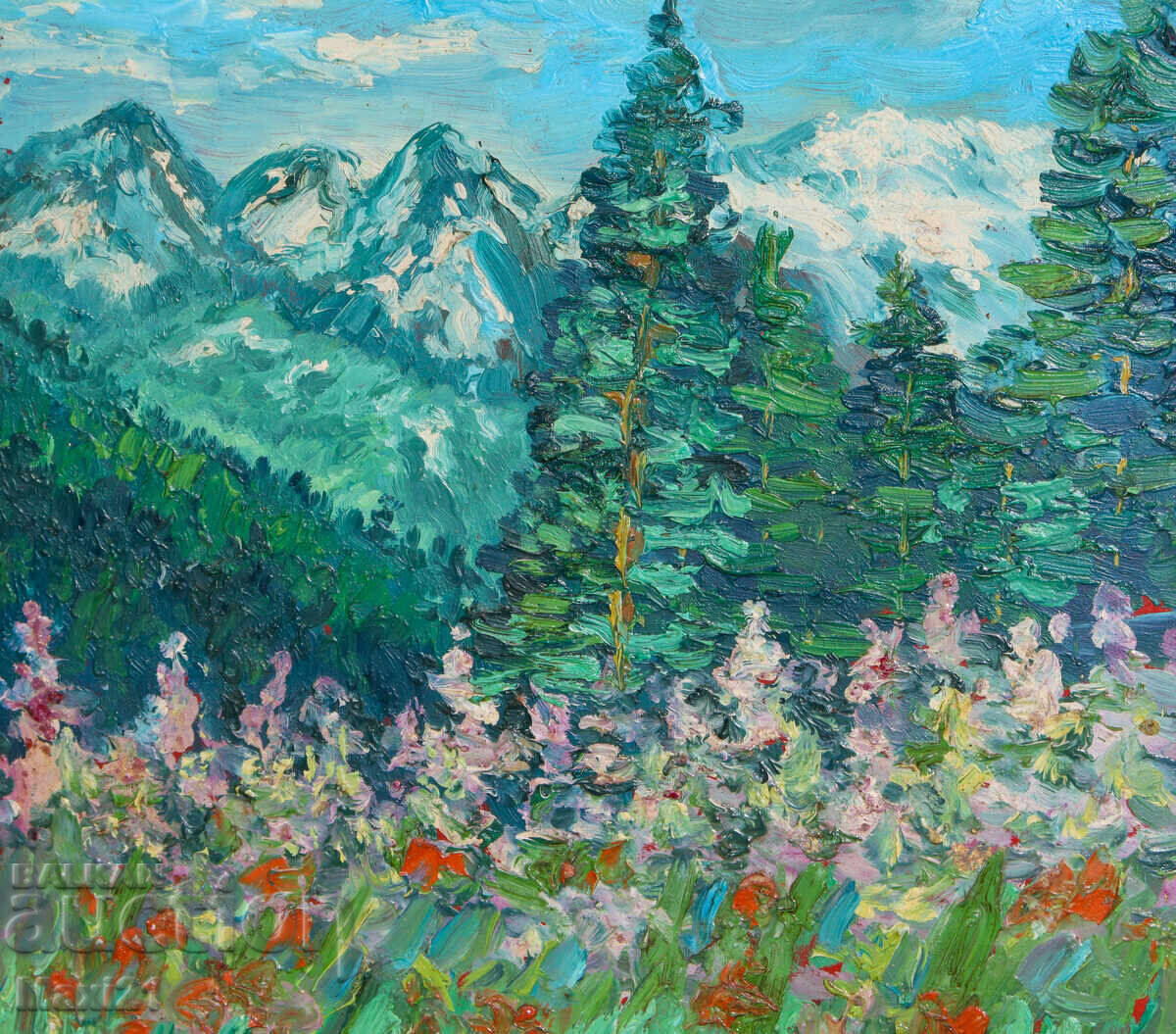 Ελαιογραφία δασικού τοπίου - 5