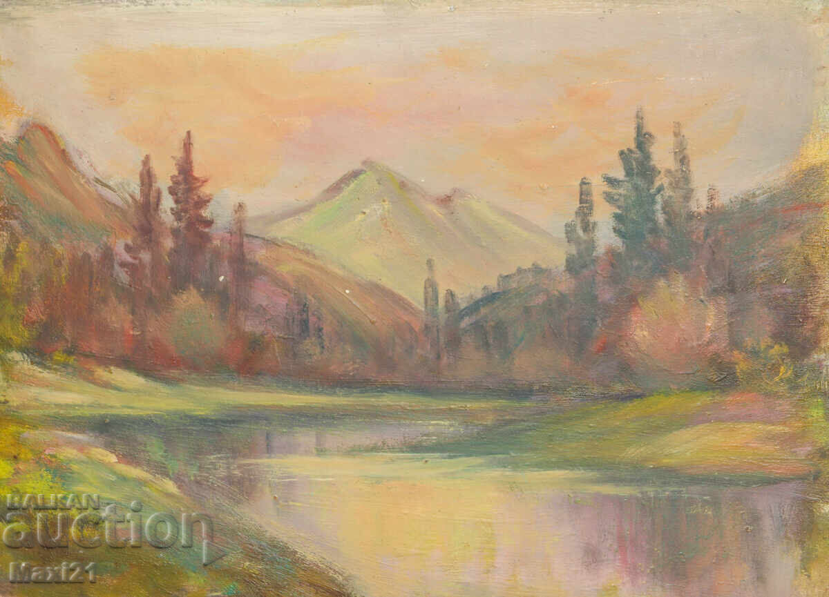 Аукцион Маслена картина есенен пейзаж Аукцион Маслена картина есенен пейзаж
