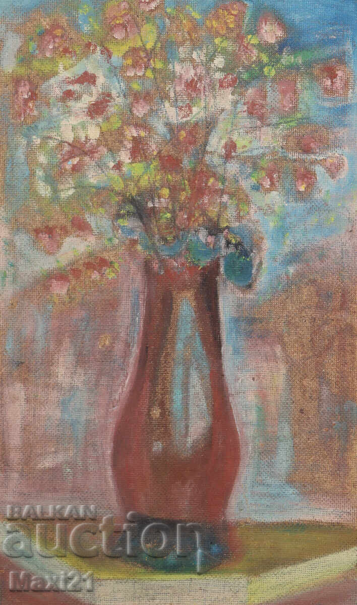 Licitație Natură moartă cu flori tablou vechi ulei