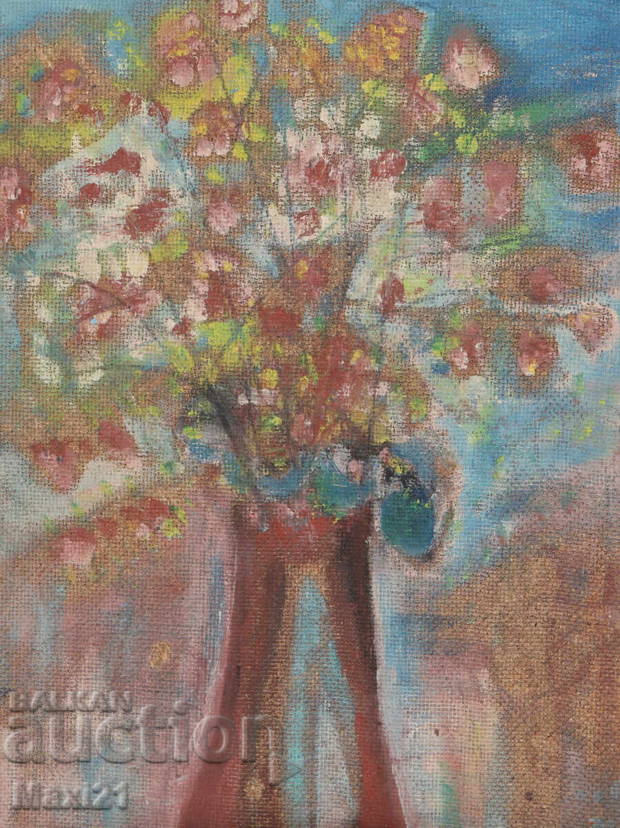 Livrarea Natură moartă cu flori tablou vechi ulei