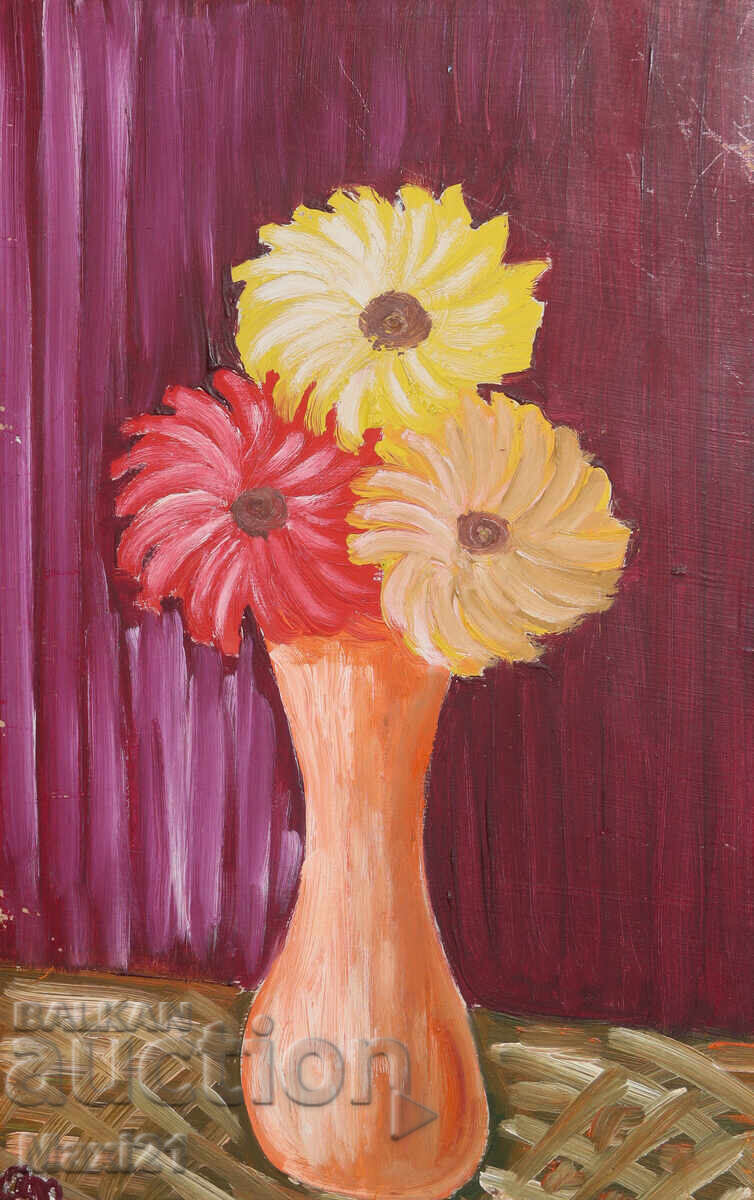 Натюрморт с цветя картина маслени бои с цена 200.00 лв. | € 102.26