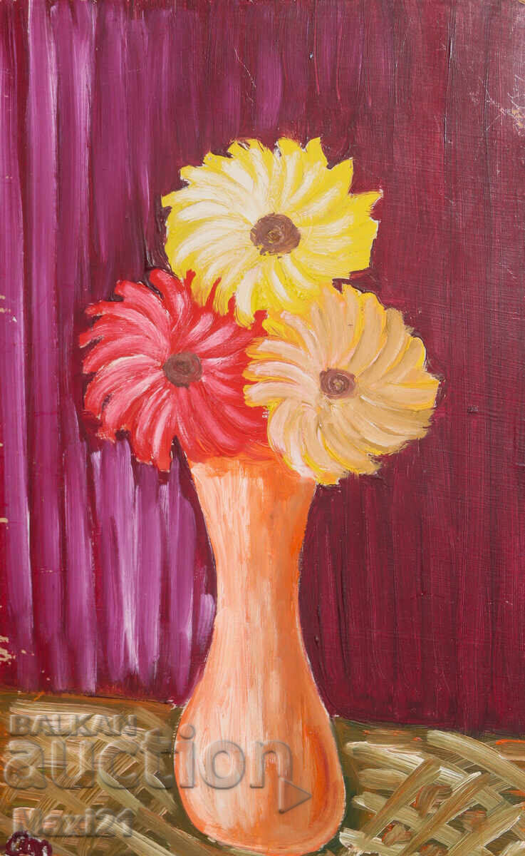 Натюрморт с цветя картина маслени бои