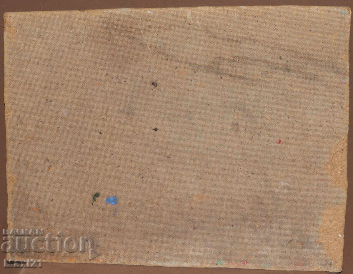 Old oil painting winter landscape - 6