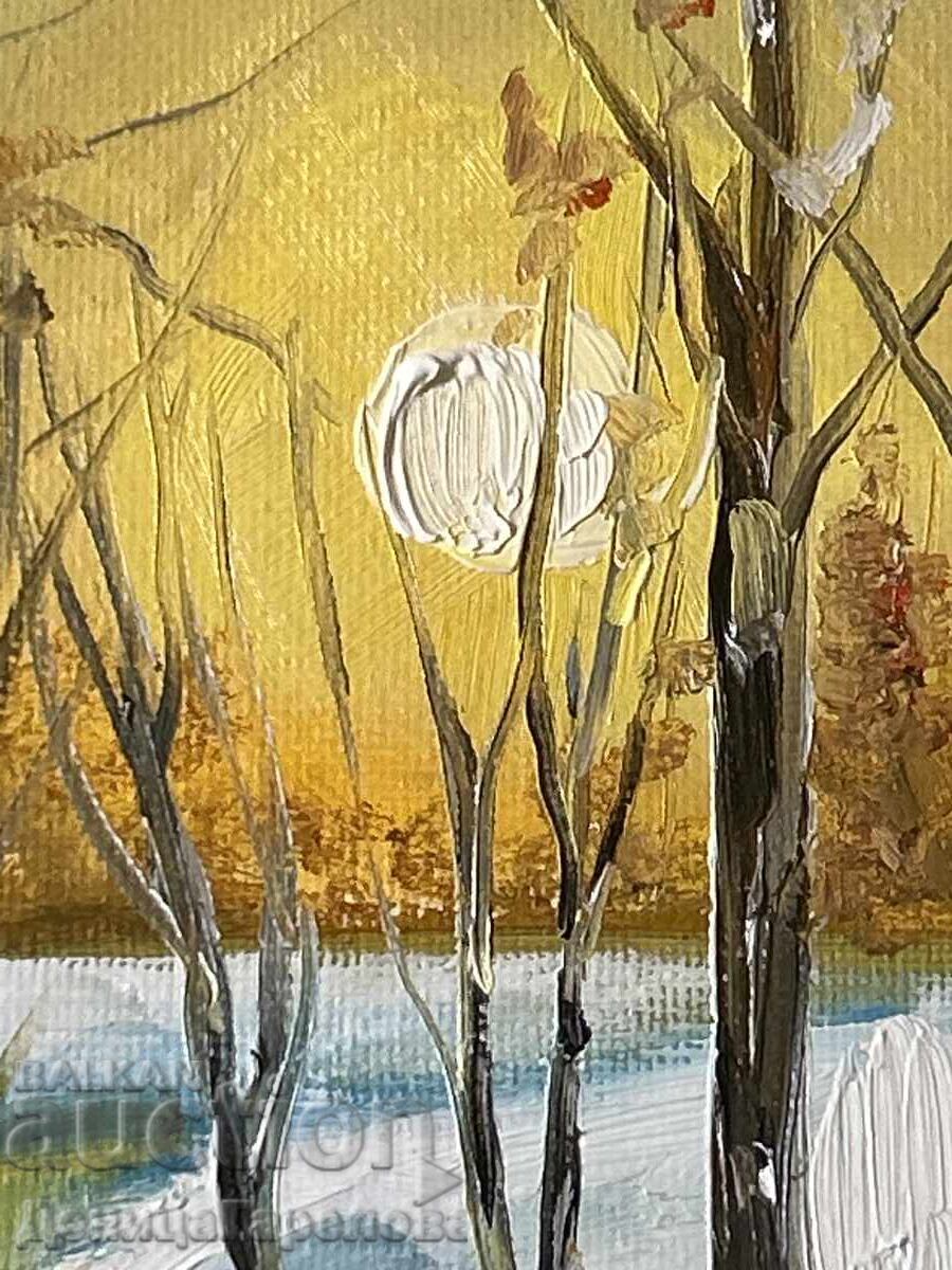 Delivery of Denitsa Garelova Painting 30/40 "Winter Sunset" Delivery of Denitsa Garelova Painting 30/40 "Winter Sunset"