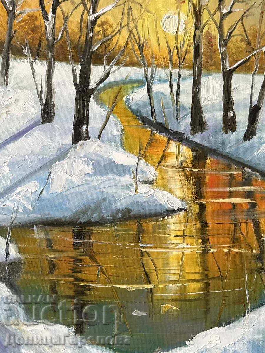 Denitsa Garelova Painting 30/40 "Winter Sunset" - 5 Denitsa Garelova Painting 30/40 "Winter Sunset" - 5