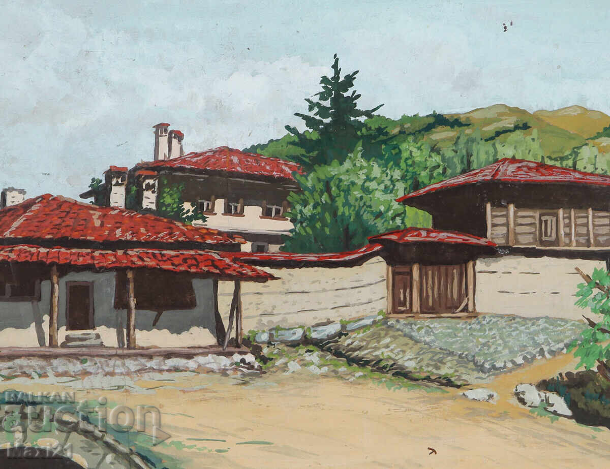 Доставка на Красива картина гваш пейзаж от Копривщица